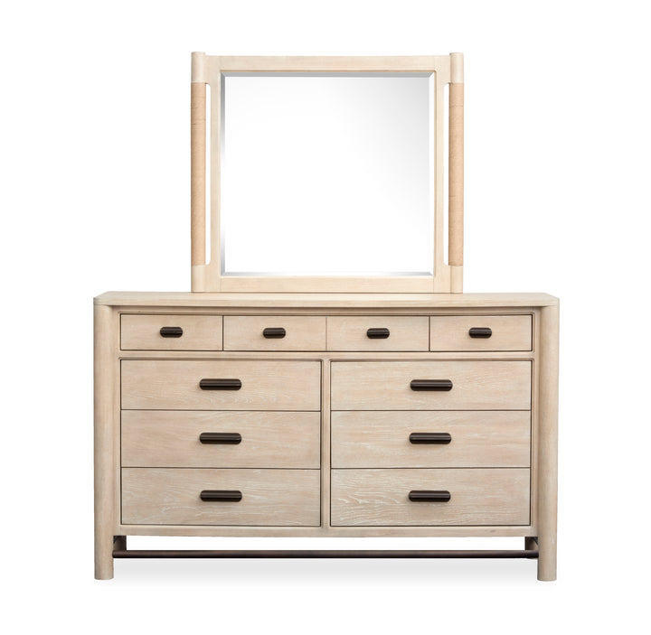 Sunset Cove Sanibel Brown 9 Drawer Dresser With Landscape Mirror - B5783-2040