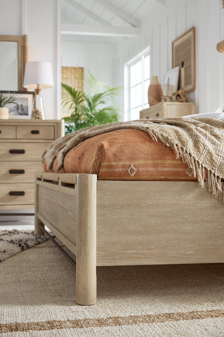 Sunset Cove Sanibel Brown Queen Panel Upholstered Bed - B5783-55