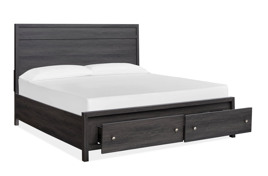 Merrifield Raisin Black Queen Panel Storage Bed - B6308-54A