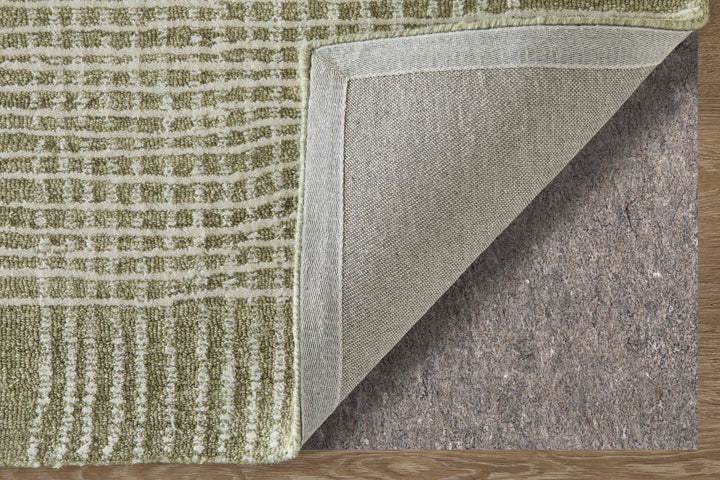 Rectangle/5' x 8'/Green/Ivory