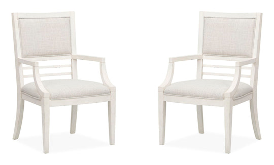 Echo Isles Sea Pearl And Driftwood Upholstered Arm Chair - Set of 2 - D6310-73