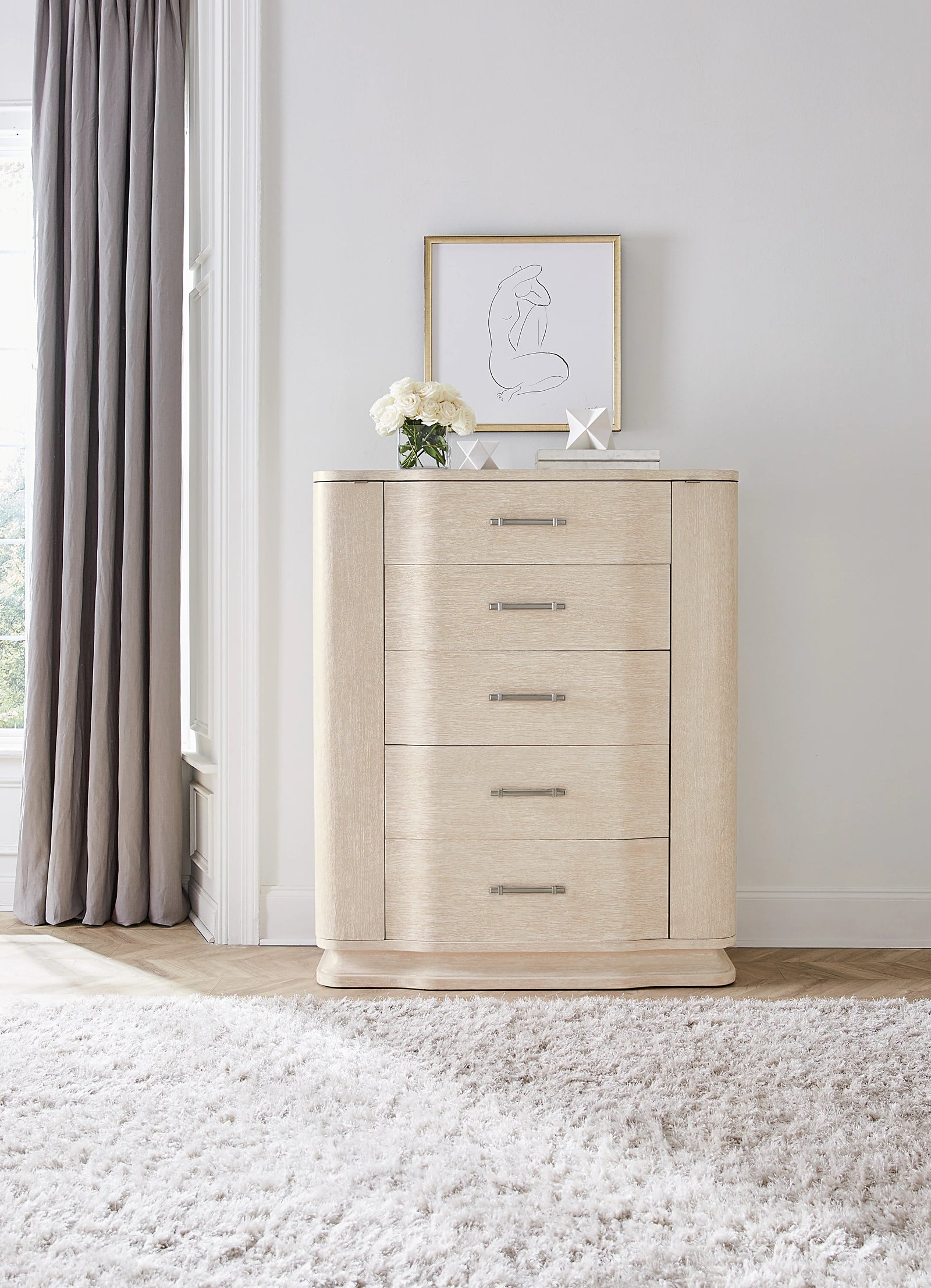 American Home Furniture Hooker Furniture Nouveau Chic Five Drawer Chest
