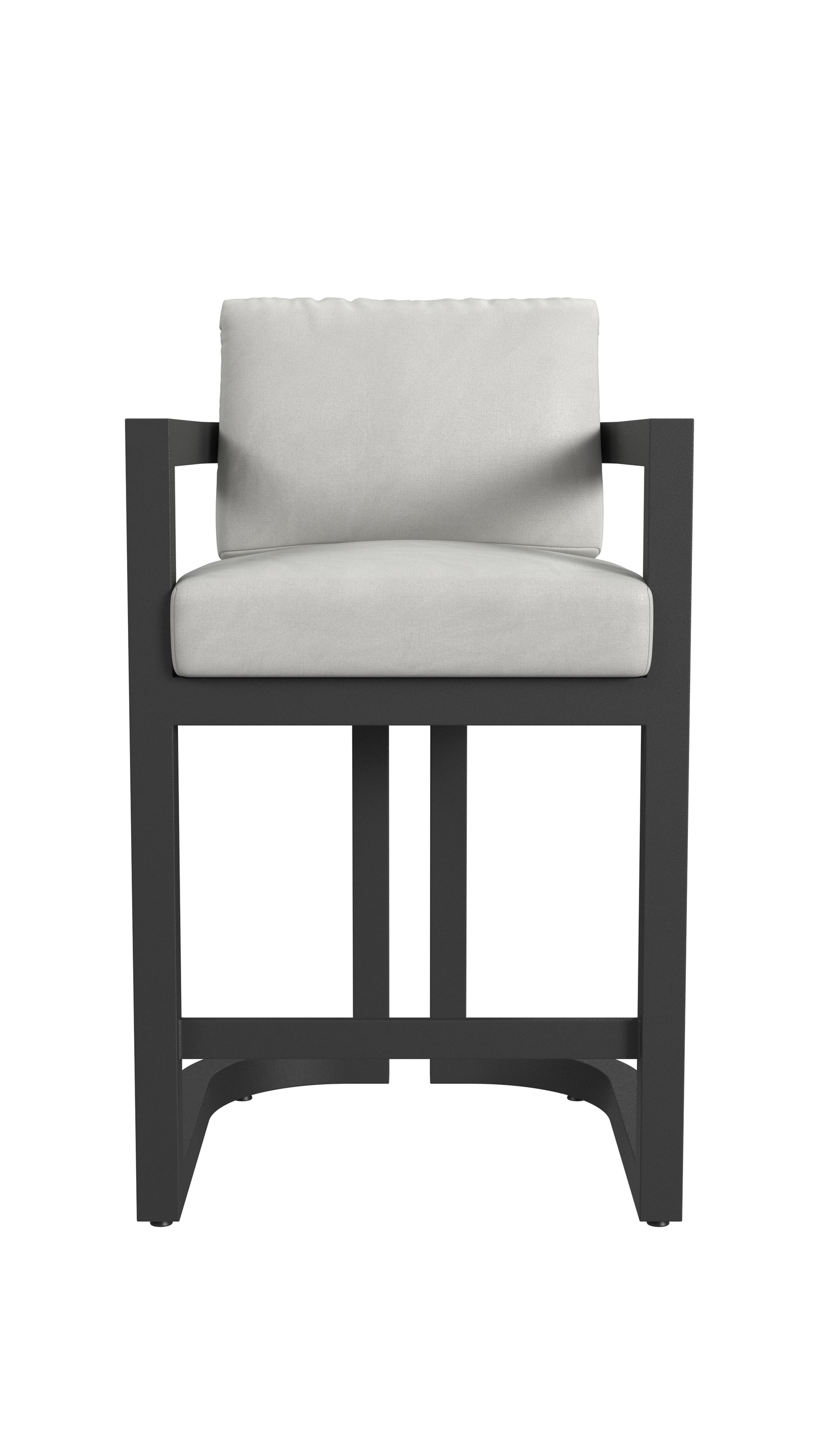 Malibu Barstool in Cast Silver, No Welt