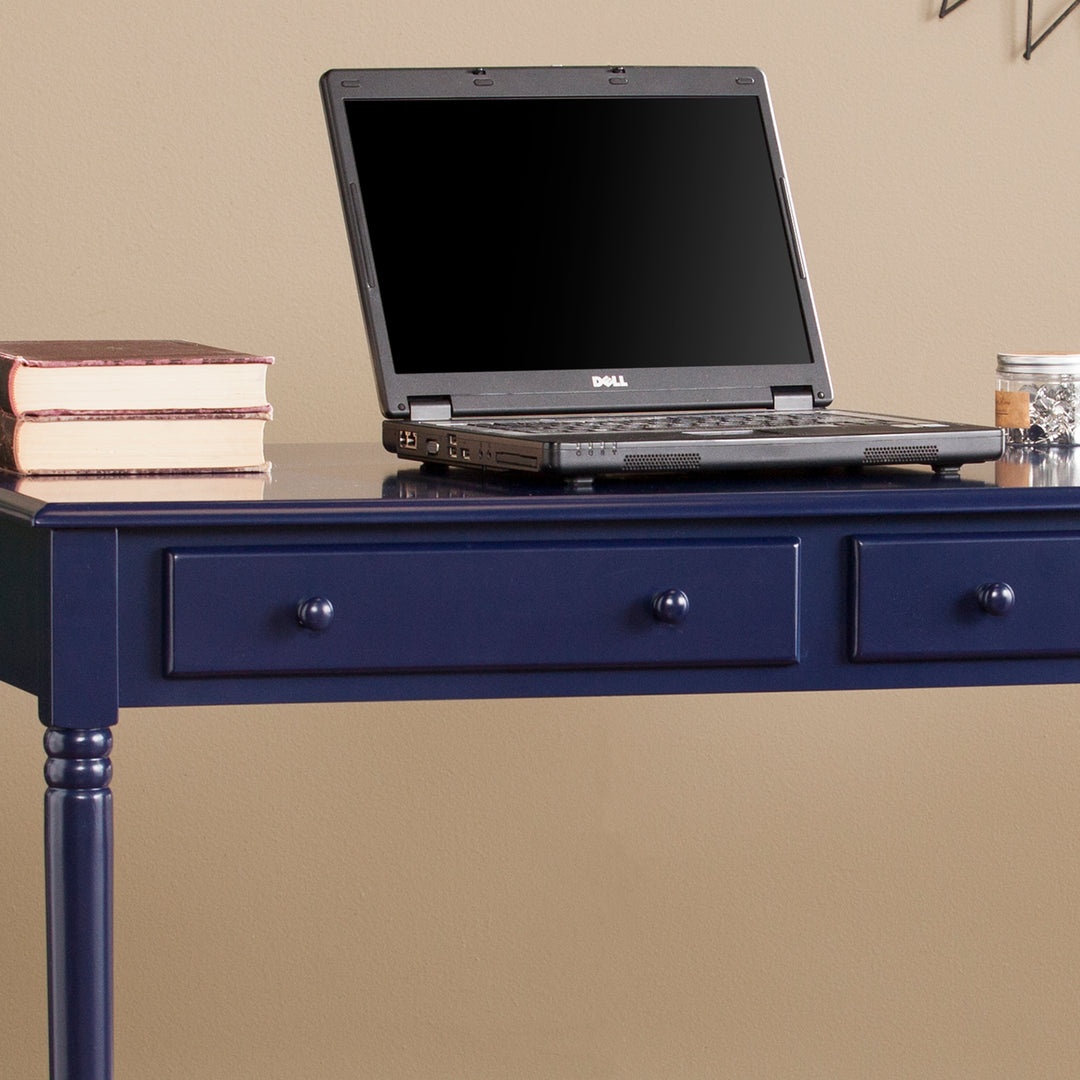 American Home Furniture | SEI Furniture - Janice Farmhouse 2-Drawer Writing Desk - Navy