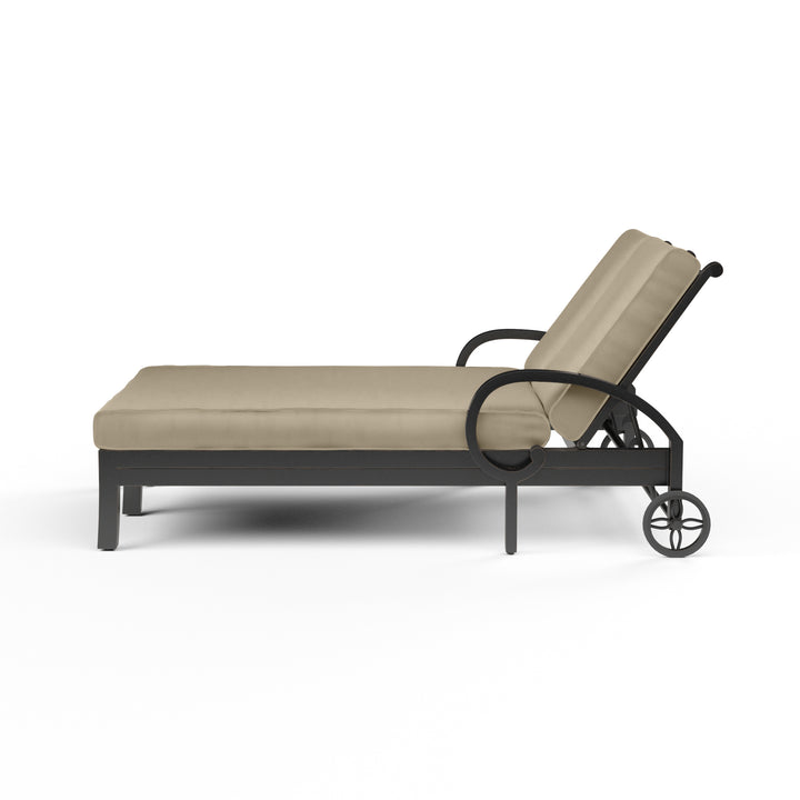Monterey Double Chaise in Linen Stone w/ Selt Welt