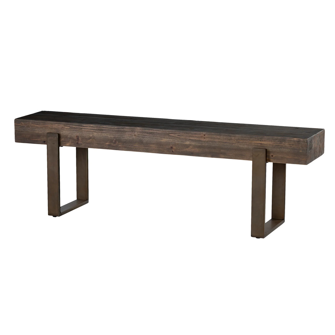 Dunlin Rustic Industrial Bench - AmericanHomeFurniture