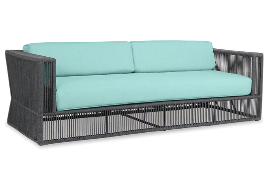 Milano Sofa in Dupione Celeste w/ Self Welt