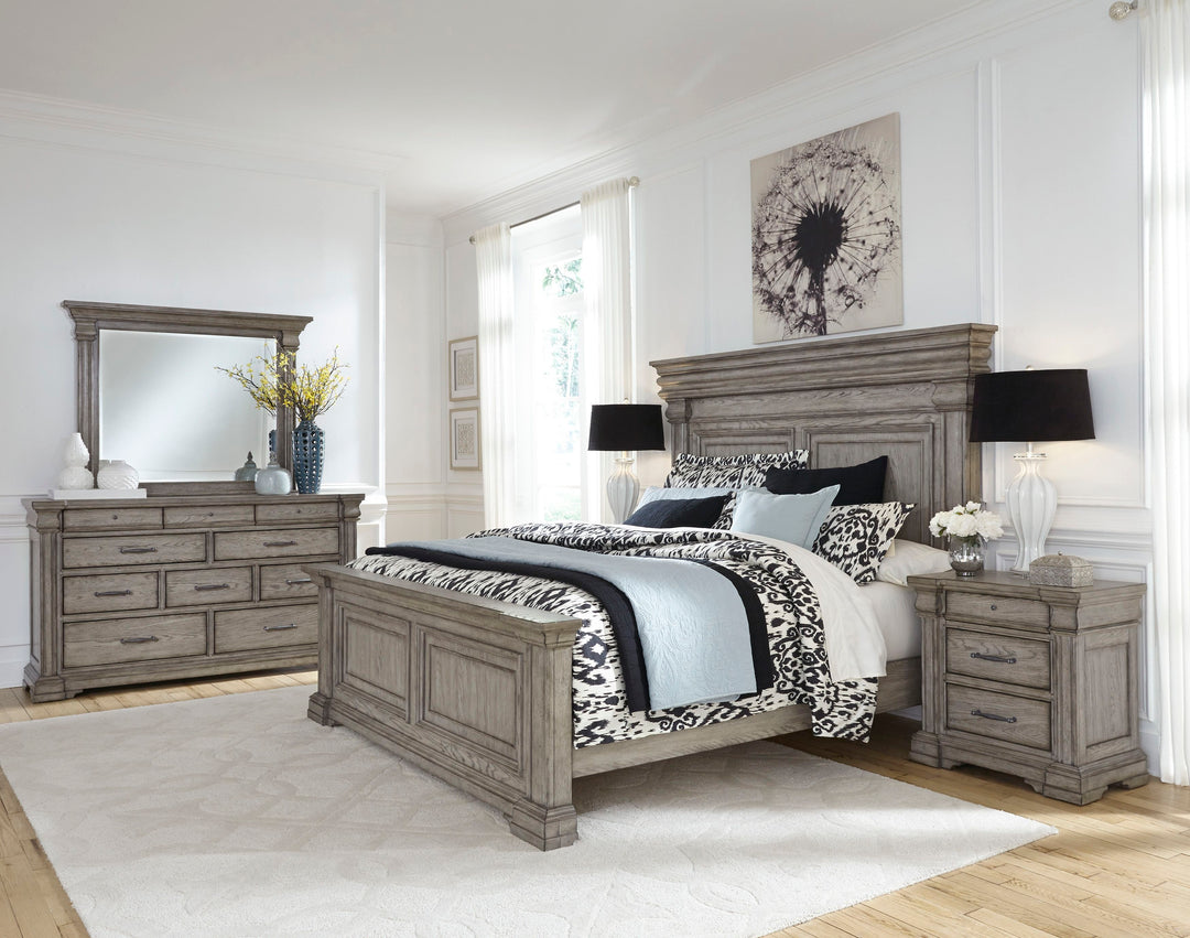 Madison Ridge Heritage Taupe California King Panel Bed - P091-BR-K5