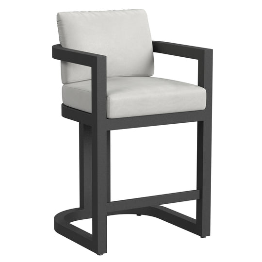 Malibu Barstool in Cast Silver, No Welt