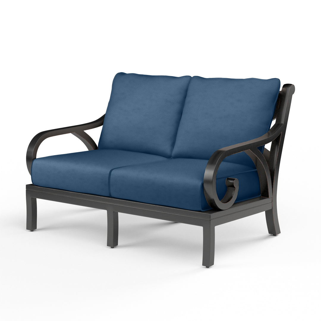 Monterey Loveseat in Spectrum Indigo w/ Self Welt