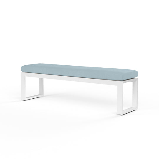Newport Dining Bench in Canvas Skyline, No Welt