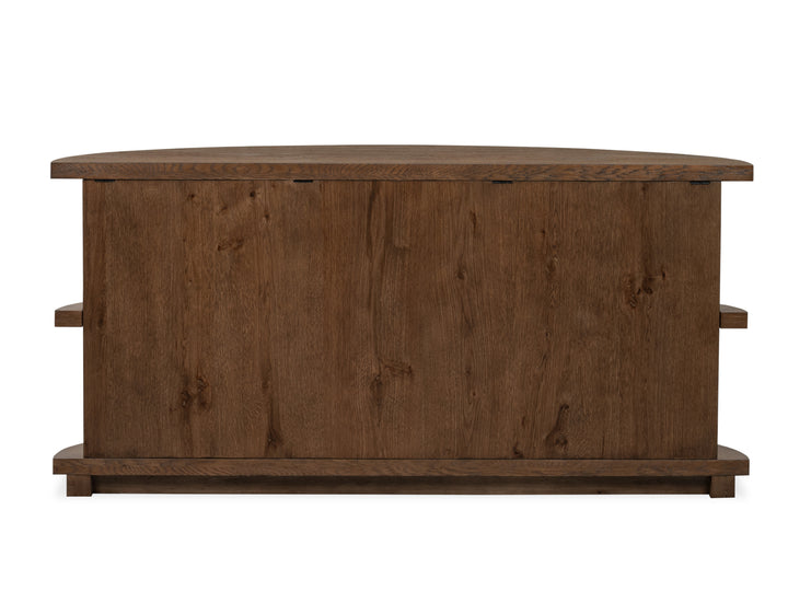 Oswald Brown Demilune Sofa Table - T6576-75