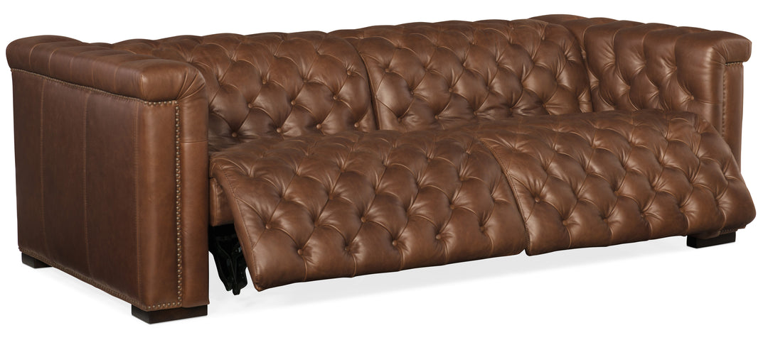 American Home Furniture Hooker Furniture Savion 2 over 2 Sofa with Power Recline & Power Headrest 2