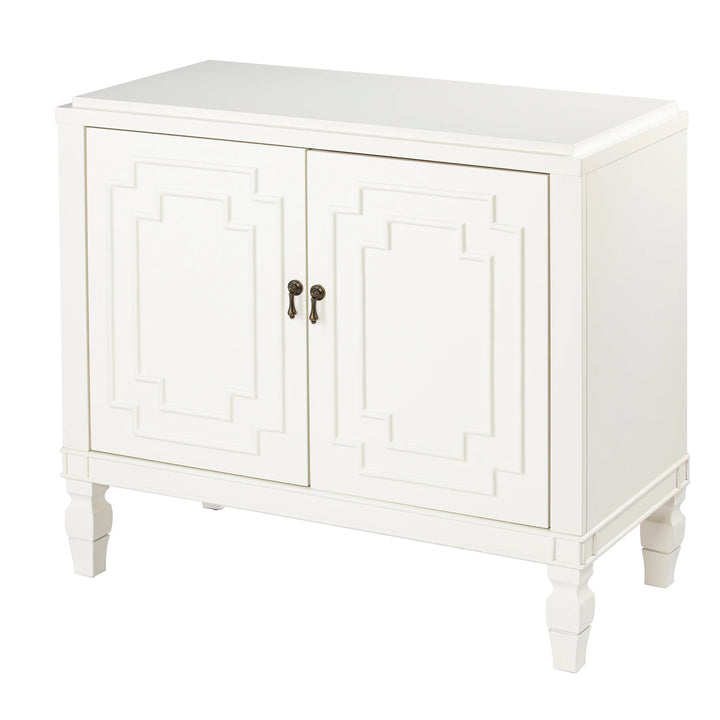 Tropman Antique White Double-Door Accent Cabinet - AmericanHomeFurniture