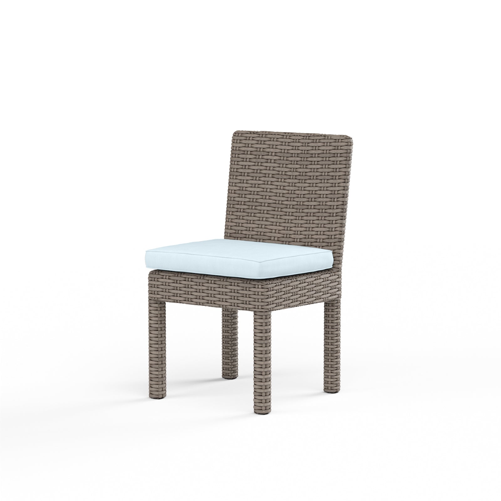 Coronado Armless Dining Chair in Canvas Skyline w/ Self Welt