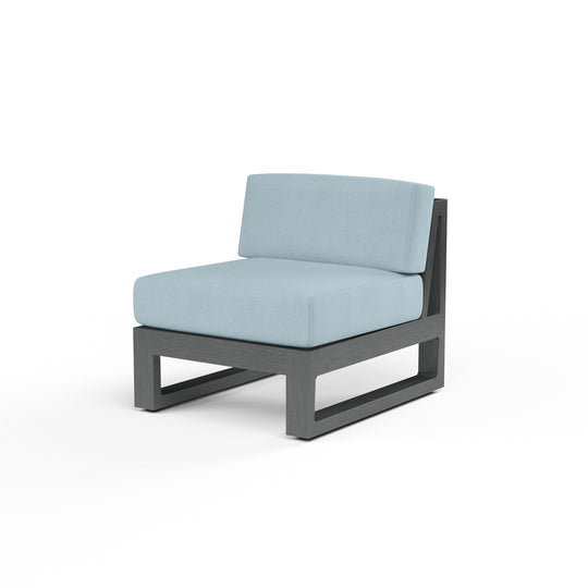 Redondo Armless Club in Canvas Skyline, No Welt