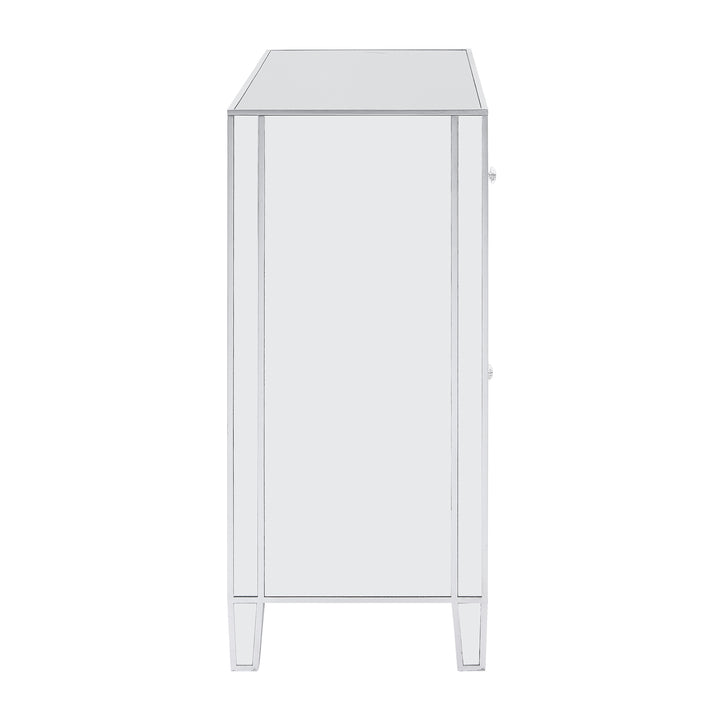 American Home Furniture | SEI Furniture - Mirage 3-Door Mirrored Cabinet