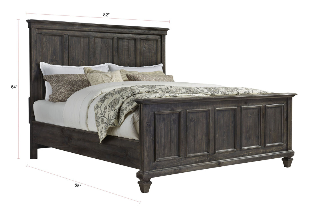 Calistoga Weathered Charcoal Panel Bed