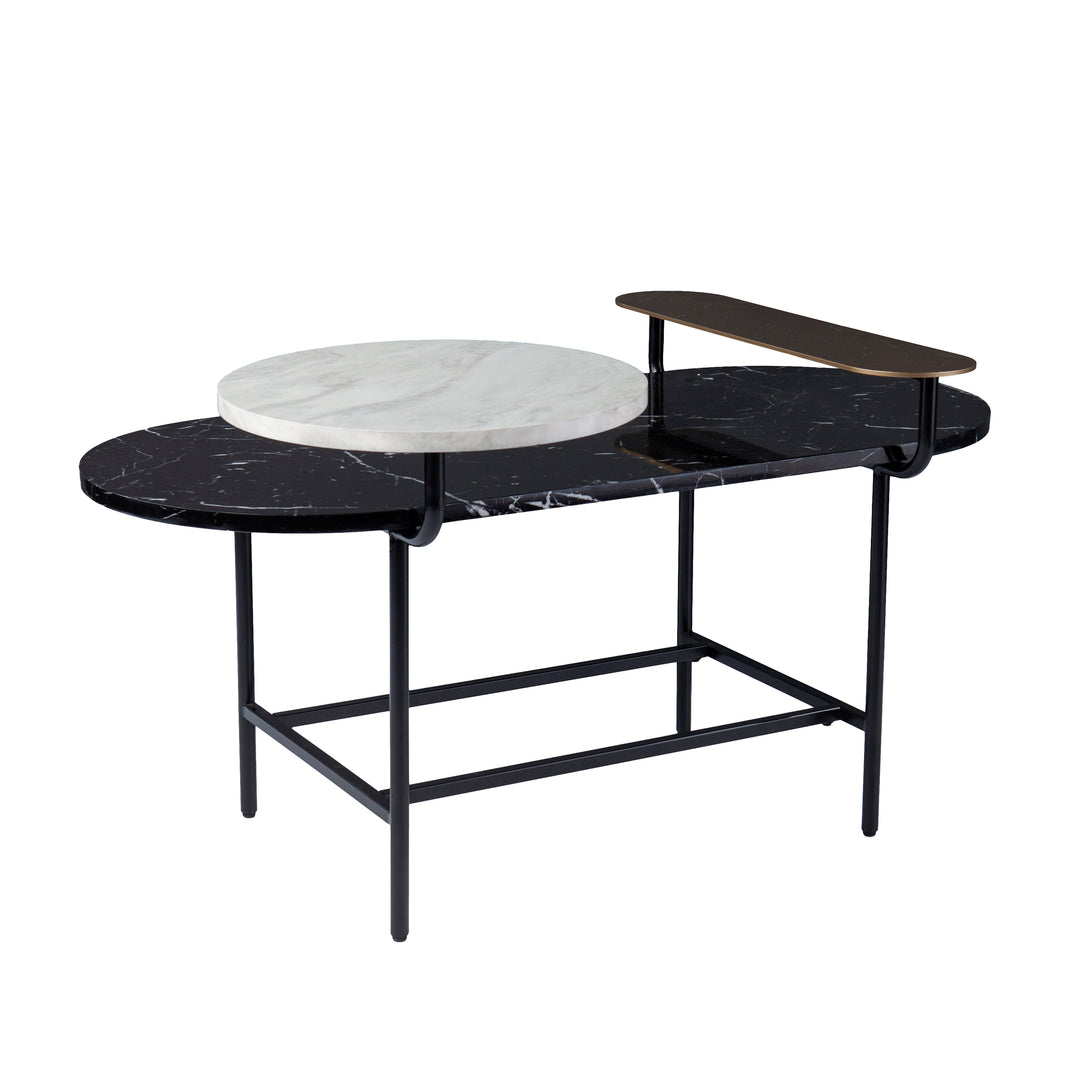 American Home Furniture | SEI Furniture - Arcklid Faux Marble Cocktail Table w/ Storage