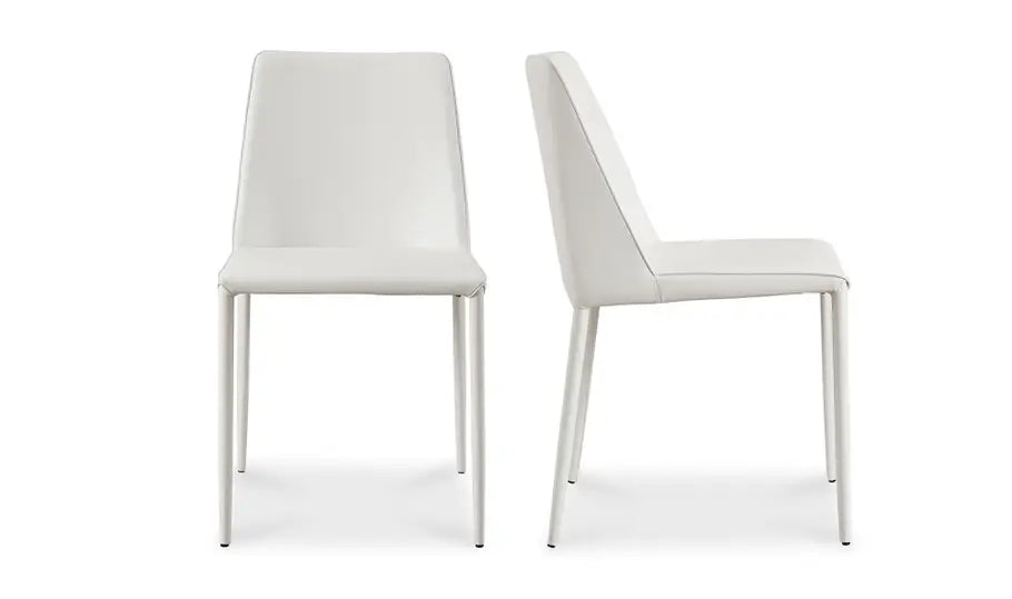 Nora Dining Chair White Vegan Leather - Set of 2