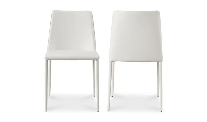 Nora Dining Chair White Vegan Leather - Set of 2