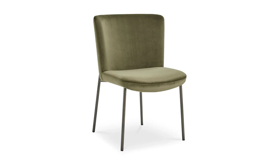 Early Dining Chair Faux Green Mohair - Set of 2