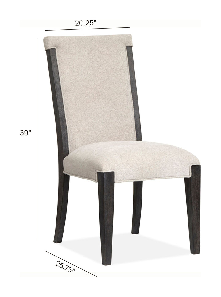 Plum Creek Ravenwood Black Upholstered Side Chair - Set of 2 - D5990-63