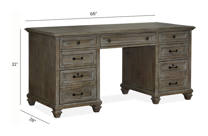 Lancaster Dovetail Grey Executive Desk - H4352-02