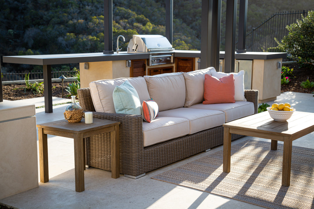 American Home Furniture | Sunset West - Coronado Sofa in Canvas Flax w/ Self Welt