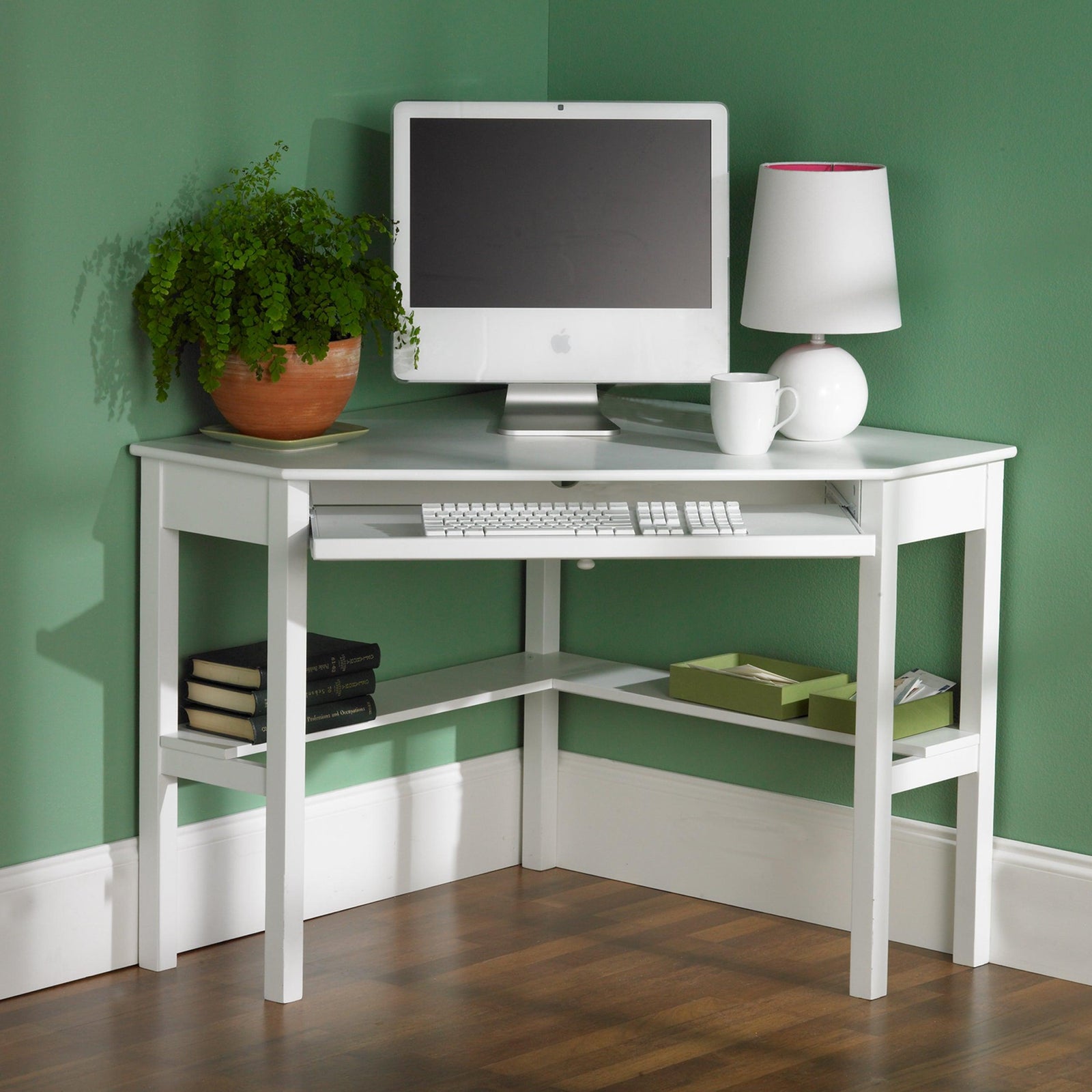 SEI Furniture Wardboro Corner Computer Desk - White DESKS