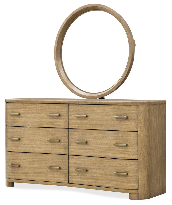 Leeza Brown Double Drawer Dresser With Mirror - BP432-100110