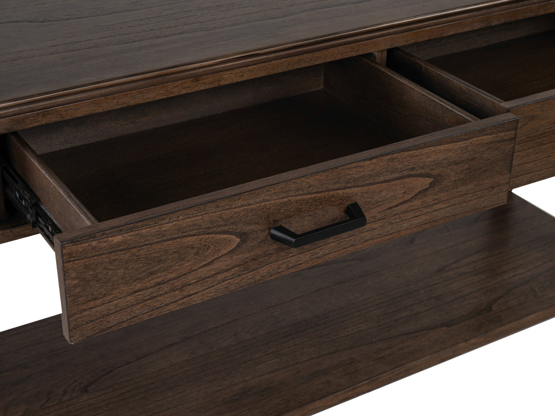 Hallie Milk Chocolate And Dark Chocolate Rectangular Sofa Table - T6355-73