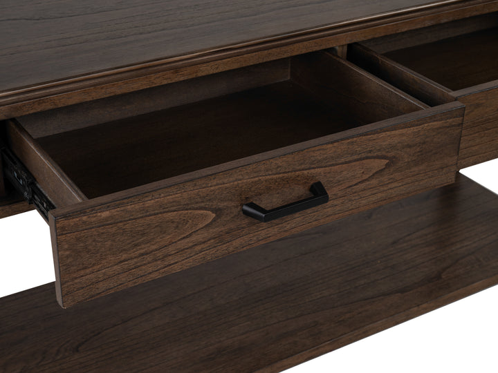 Hallie Milk Chocolate And Dark Chocolate Rectangular Sofa Table - T6355-73
