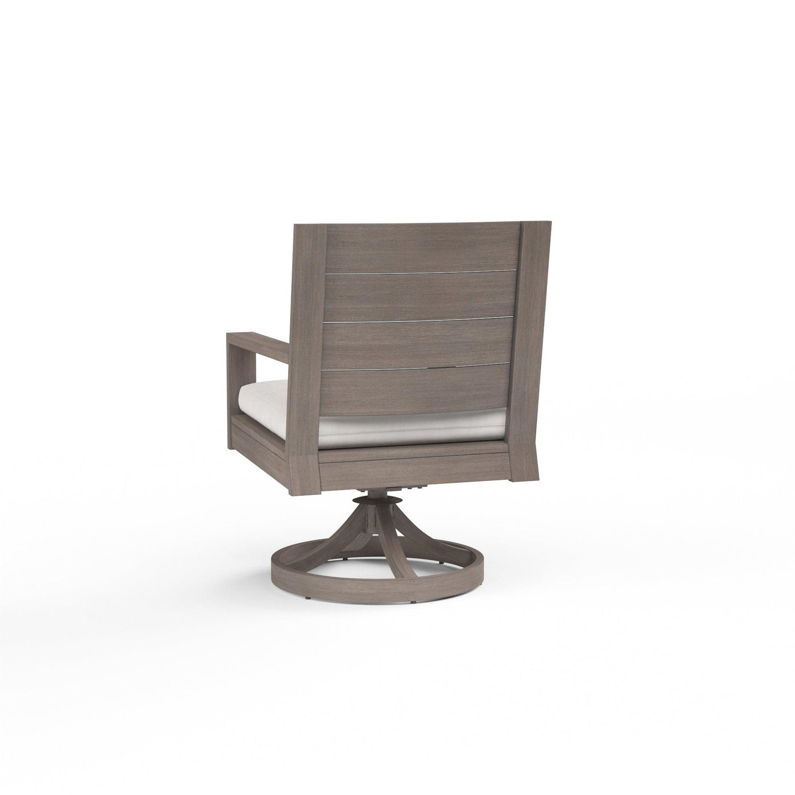 American Home Furniture | Sunset West - Laguna Swivel Dining Chair in Canvas Flax, No Welt