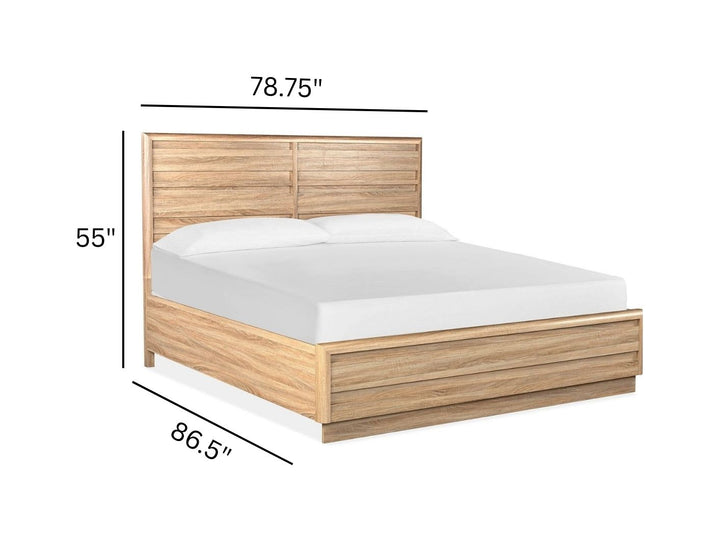 Brentwood Heights Provincial Brown King Panel Bed - B6381-64