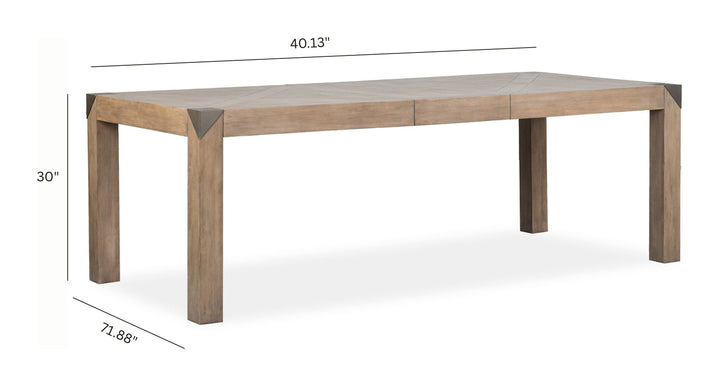Ainsley Cerused Khaki Extendable Rectangular Dining Table - D5333-20