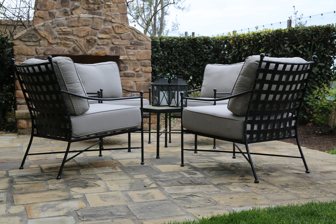 Provence Club Chair in Canvas Skyline w/ Self Welt