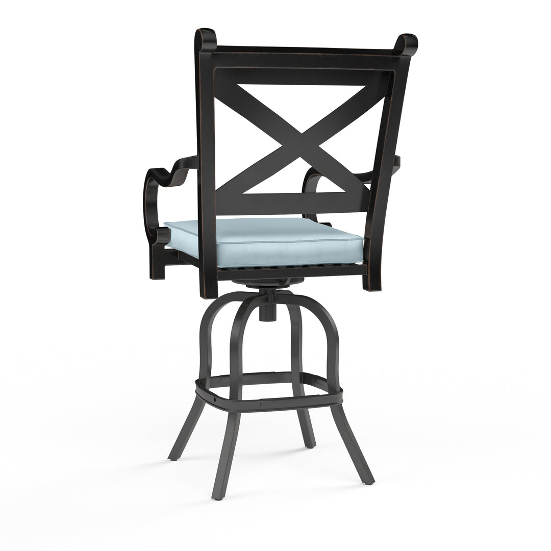 Monterey Counter Stool in Canvas Skyline w/ Self Welt