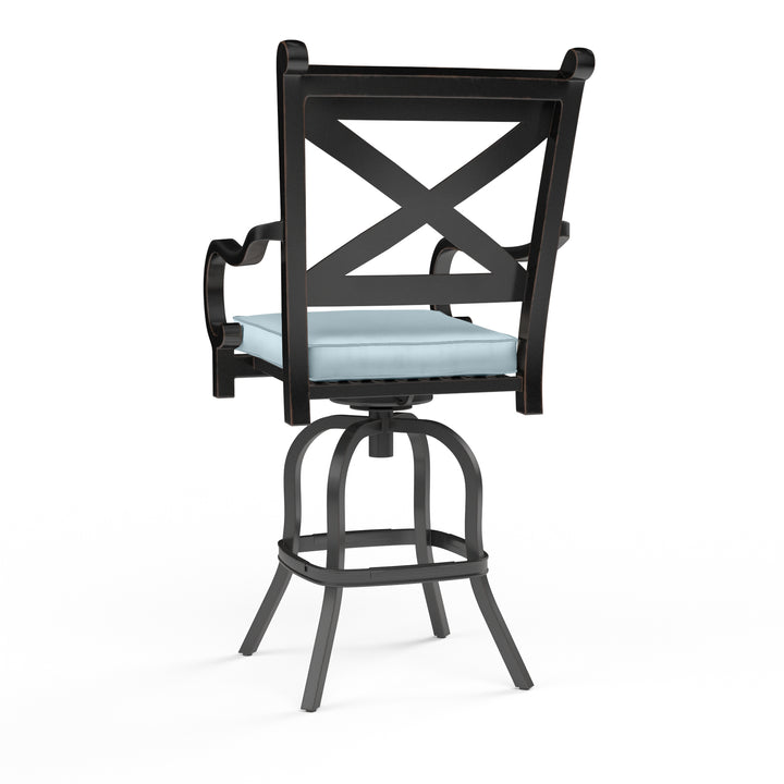 Monterey Counter Stool in Canvas Skyline w/ Self Welt