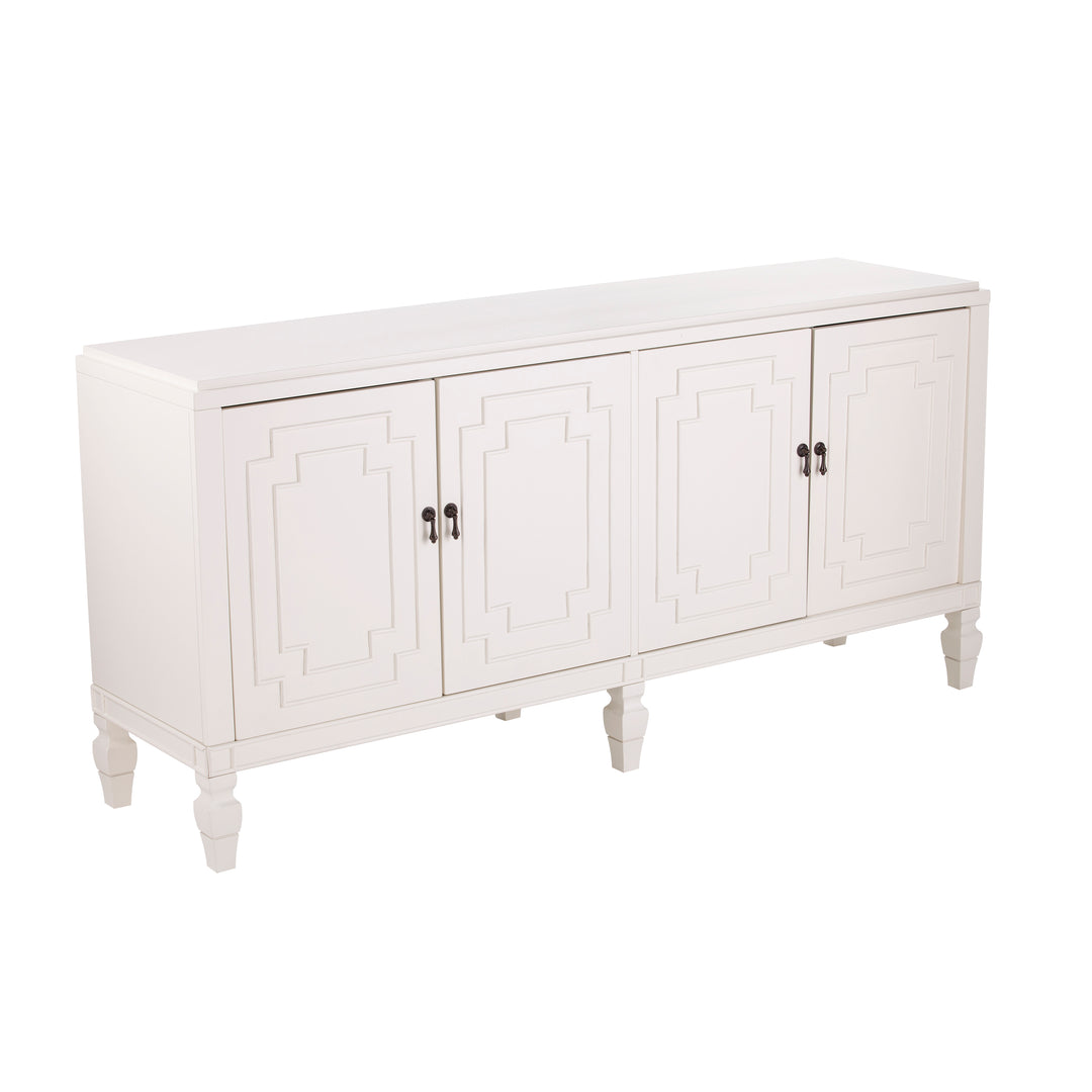 American Home Furniture | SEI Furniture - Tropman Antique White Low-Profile Accent Cabinet