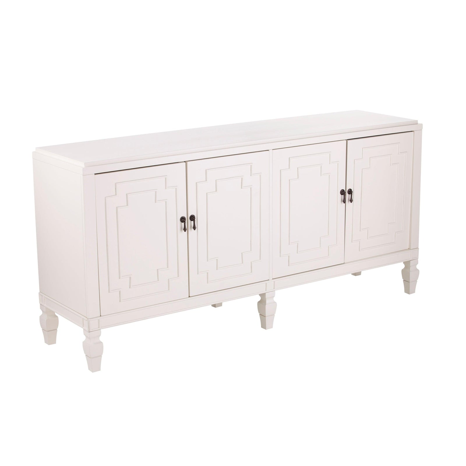 SEI Furniture Tropman Antique White Low-Profile Accent Cabinet CABINETS