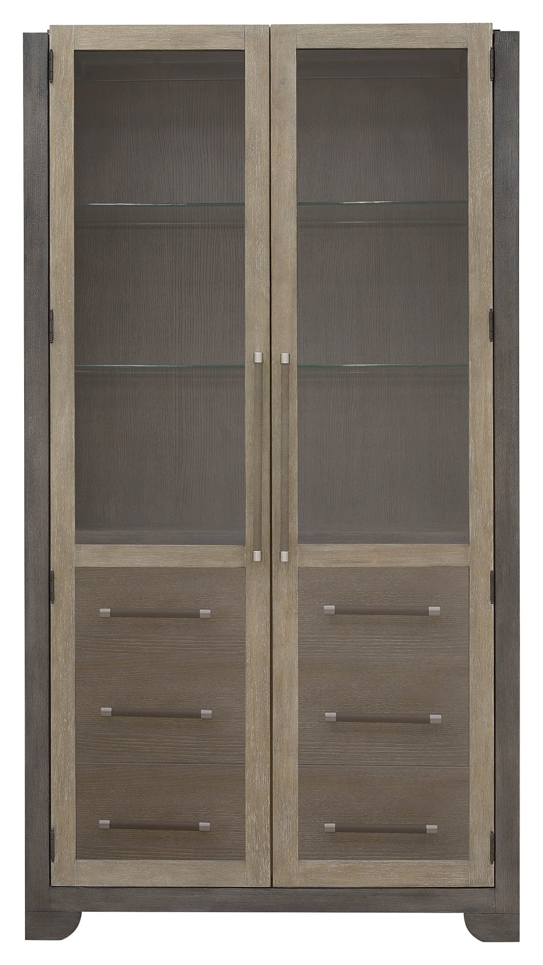 Anderson Park Moose Trail And Frontier Brown China Cabinet - P402300