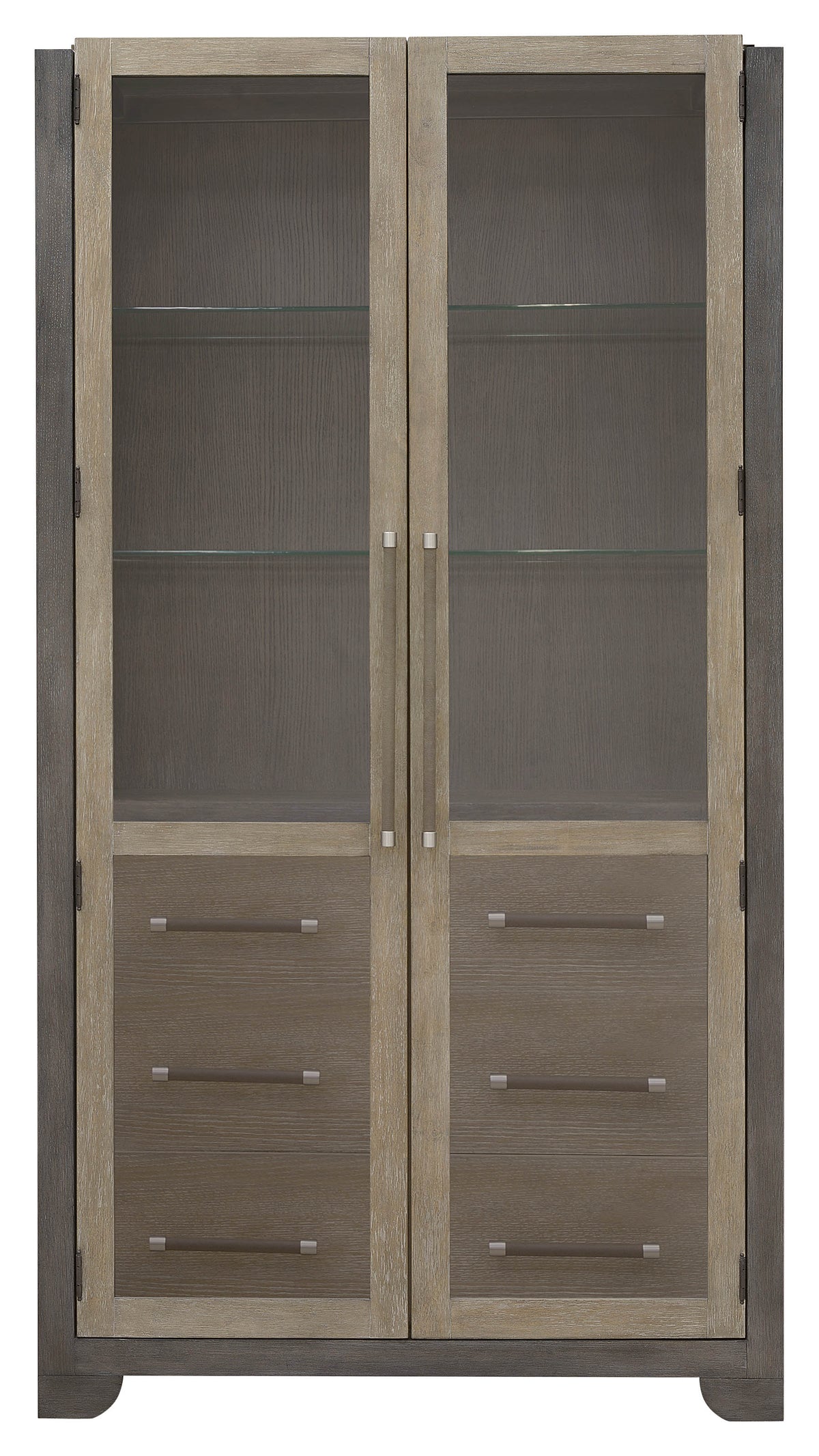 Anderson Park Moose Trail And Frontier Brown China Cabinet - P402300