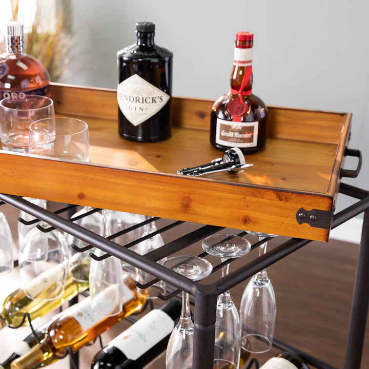 Mayson Bar Cart - AmericanHomeFurniture