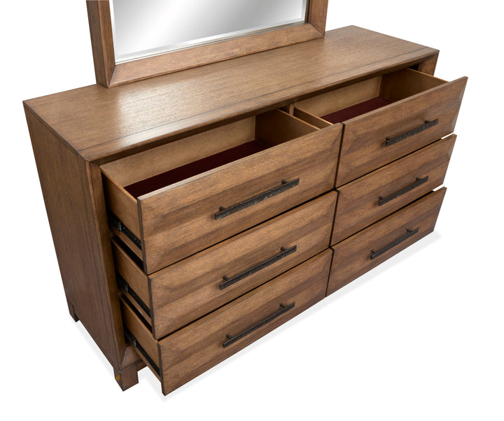 Callisto Bourbon Brown Double Drawer Dresser - B6396-22