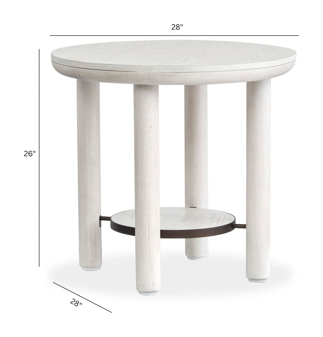 Sunset Cove Moonlight Pearl Round End Table - T5879-05