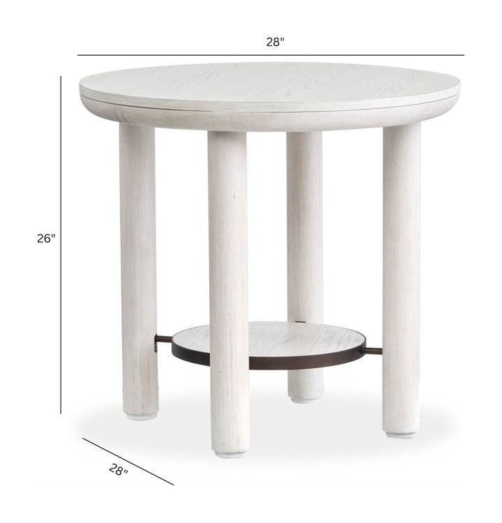 Sunset Cove Moonlight Pearl Round End Table - T5879-05