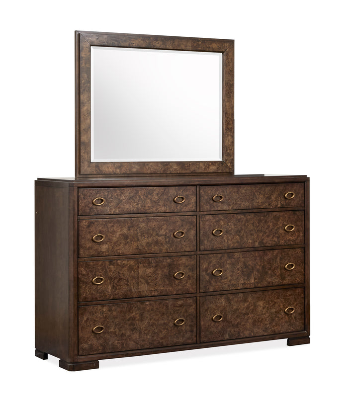 Rowan Espresso Drawer Dresser With Landscape Mirror - B5769-2040