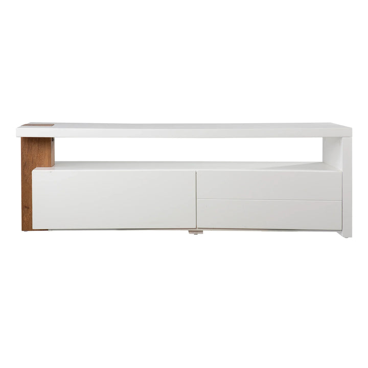 Harliston Contemporary Media Stand w/ Storage - AmericanHomeFurniture