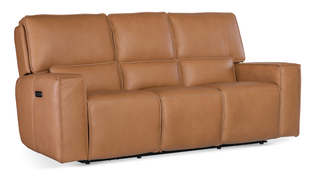 American Home Furniture | Hooker Furniture - Miles Zero Gravity Power Sofa w/ Power Headrest - Brown